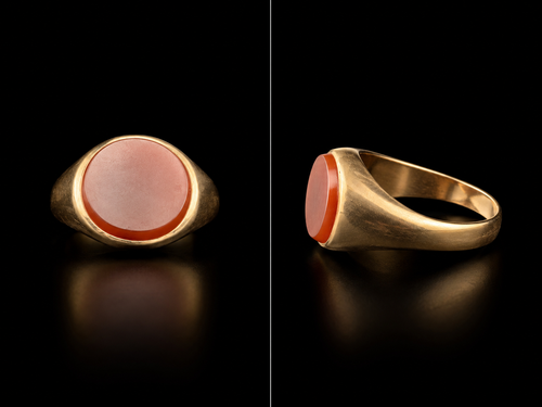 Victorian 10K Gold Carnelian Signet Ring | Size 8.5 | 4.64g
