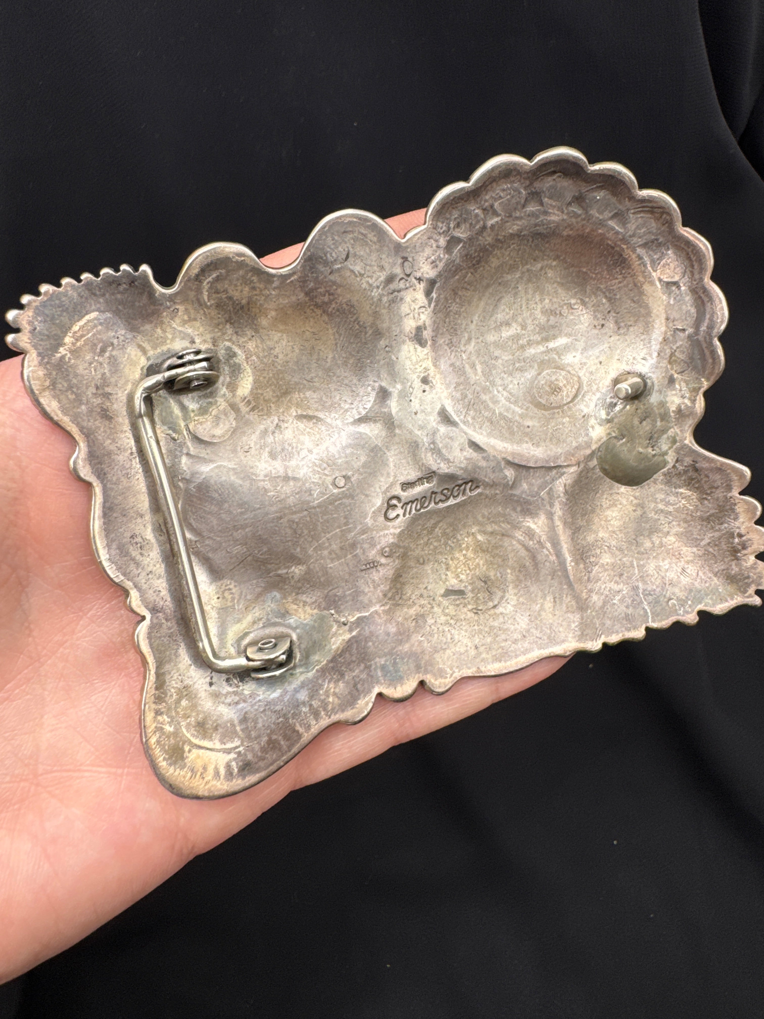 Extra large Sterling Silver Emerson Belt Buckle – Handcrafted Southwestern Design