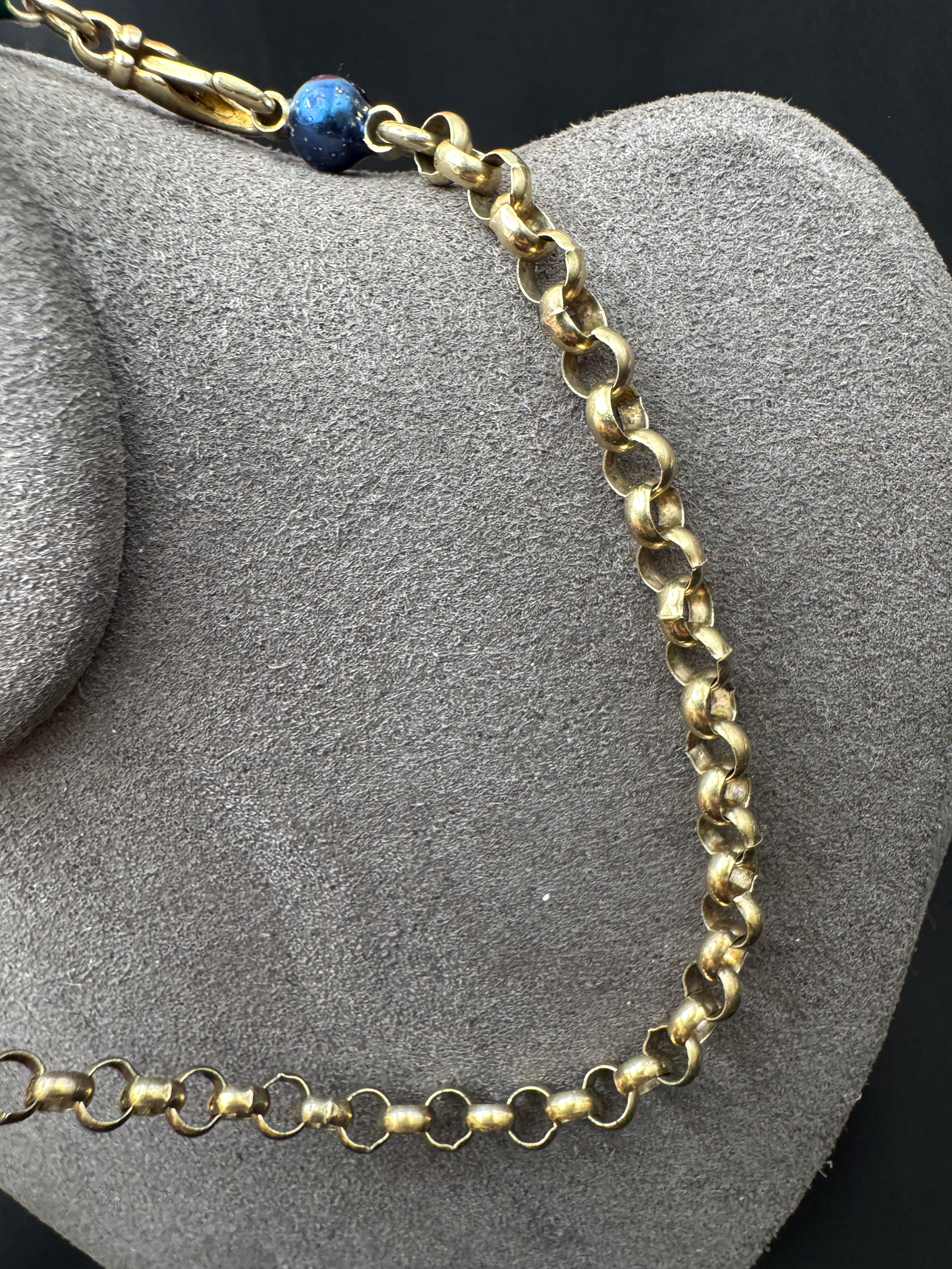 Vintage Italian Sterling Silver Enamel Necklace