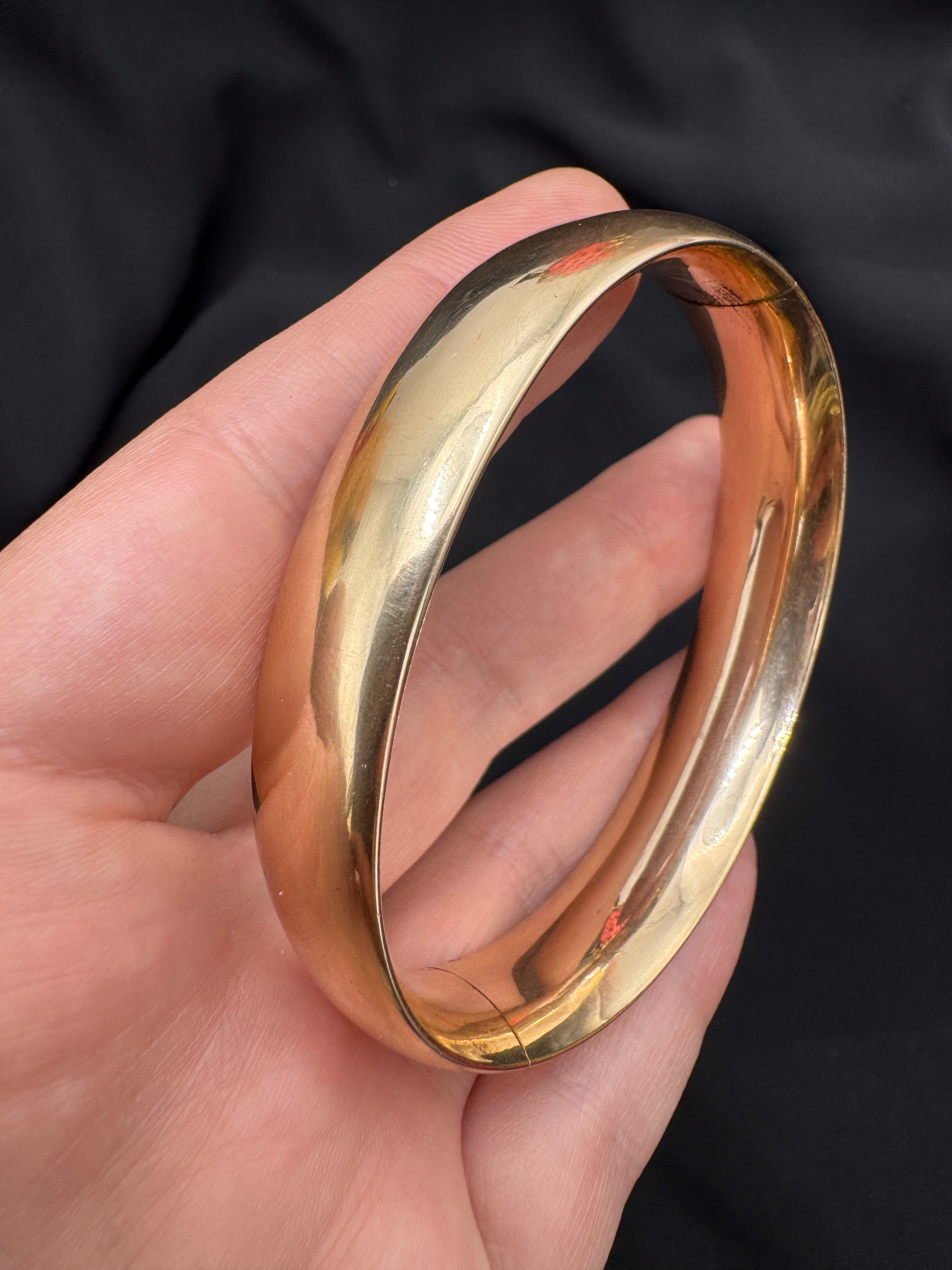 Antique Victorian Gold Filled Hinged Bangle Bracelet