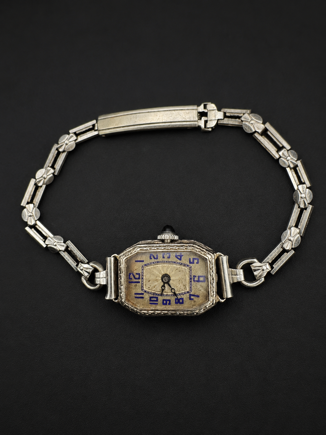 Vintage Art Deco 14K White Gold Ladies Wristwatch | Goering Swiss | 15 Jewels | Running